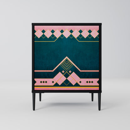 ROYAL COMPOSITION 1-Door Sideboard in Black Finish