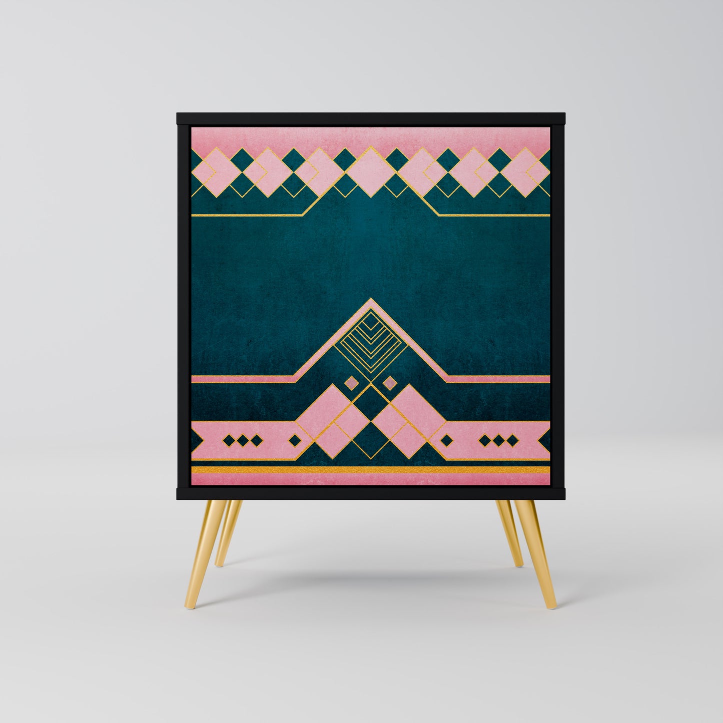 ROYAL COMPOSITION 1-Door Sideboard in Black Finish