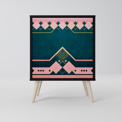 ROYAL COMPOSITION 1-Door Sideboard in Black Finish