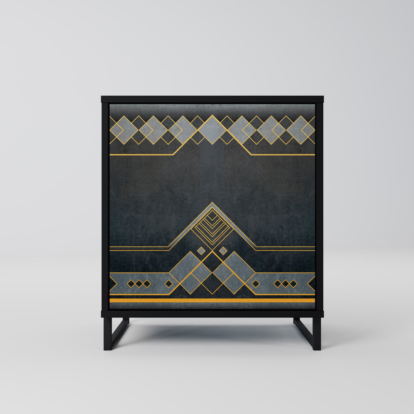 ROYAL ORDINARINESS 1-Door Sideboard in Black Finish