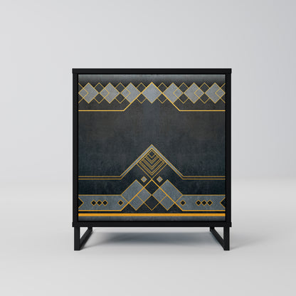 ROYAL ORDINARINESS 1-Door Sideboard in Black Finish