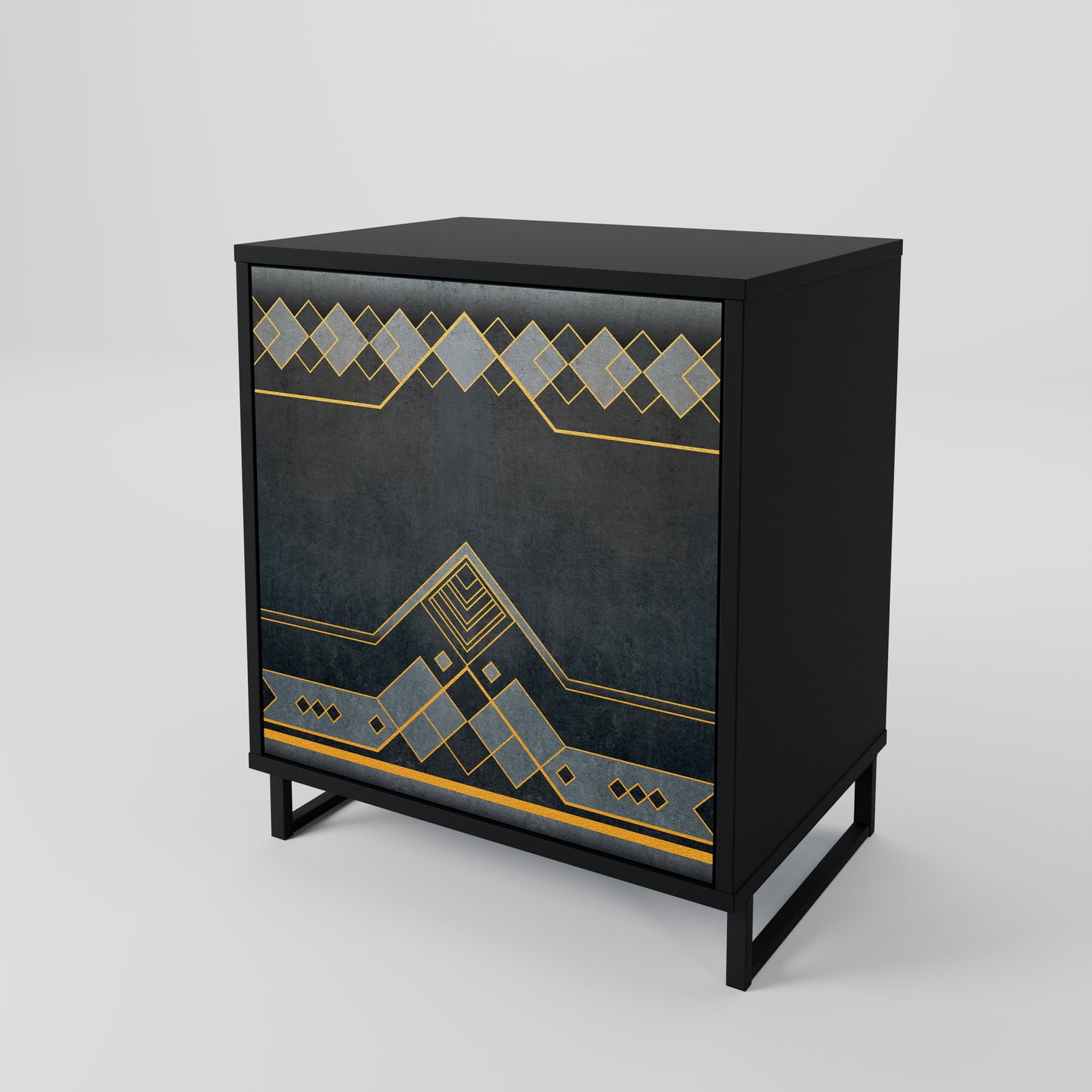 ROYAL ORDINARINESS 1-Door Sideboard in Black Finish