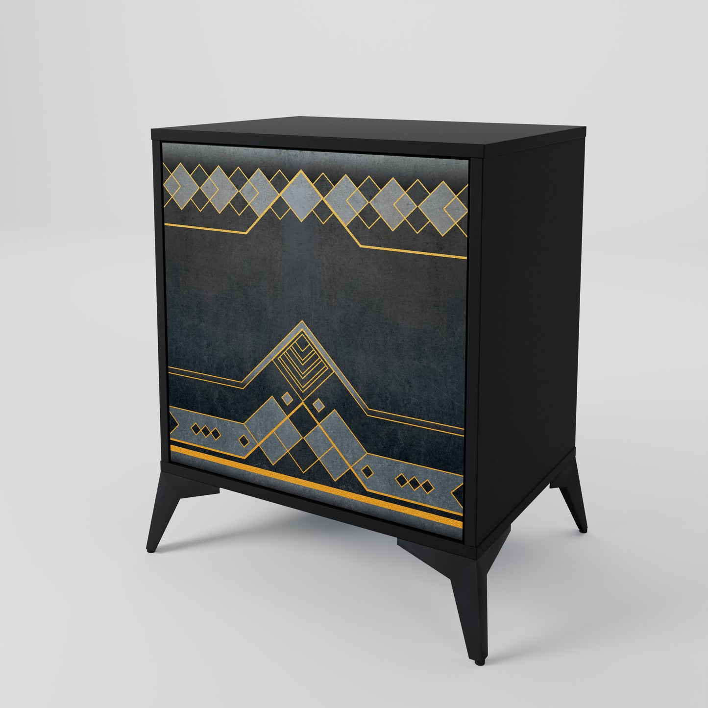 ROYAL ORDINARINESS 1-Door Sideboard in Black Finish