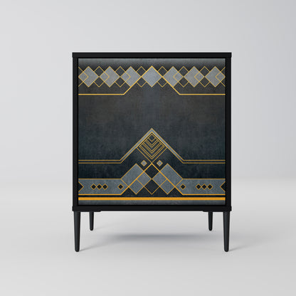 ROYAL ORDINARINESS 1-Door Sideboard in Black Finish