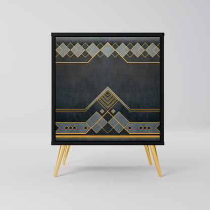 ROYAL ORDINARINESS 1-Door Sideboard in Black Finish