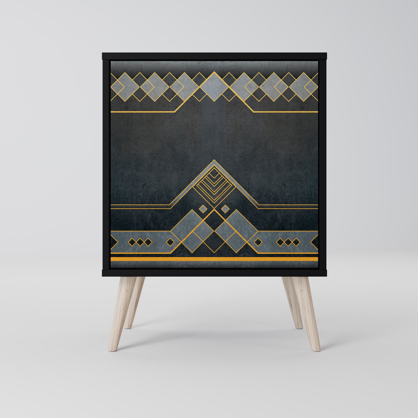 ROYAL ORDINARINESS 1-Door Sideboard in Black Finish