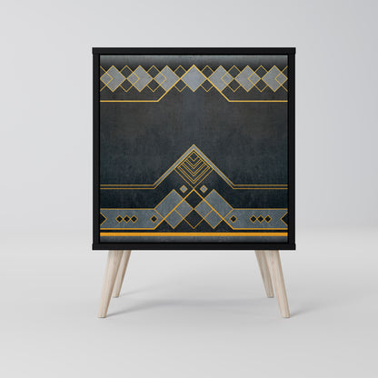 ROYAL ORDINARINESS 1-Door Sideboard in Black Finish