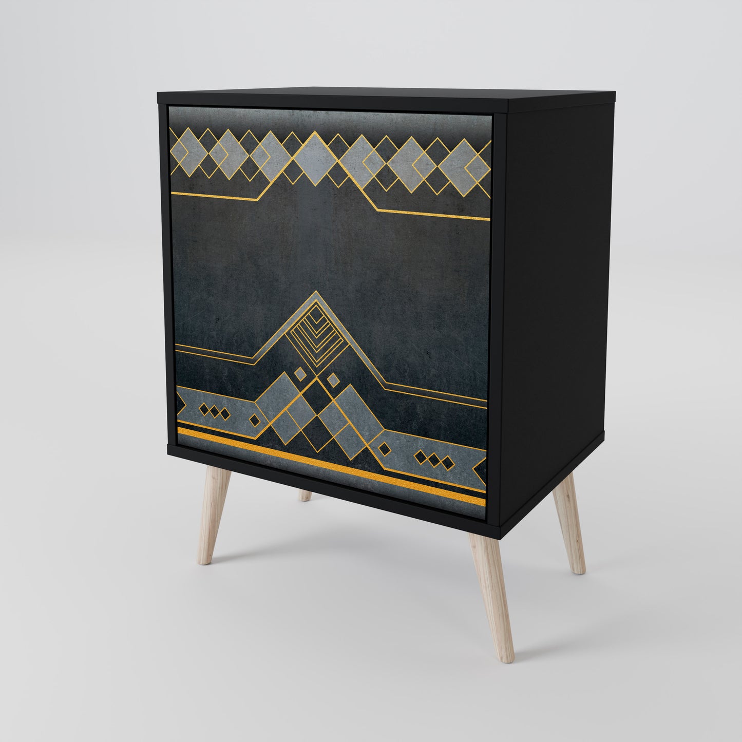 ROYAL ORDINARINESS 1-Door Sideboard in Black Finish
