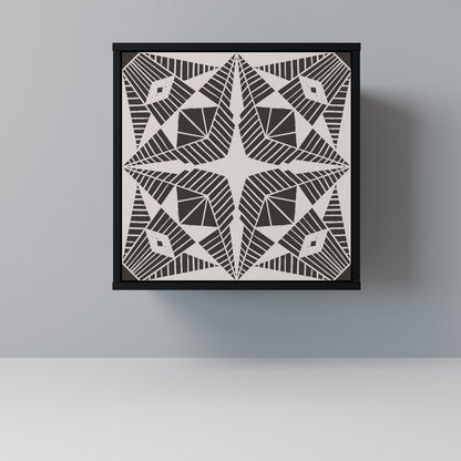 MONOCHROME NEXUS 1-Door Sideboard in Black Finish