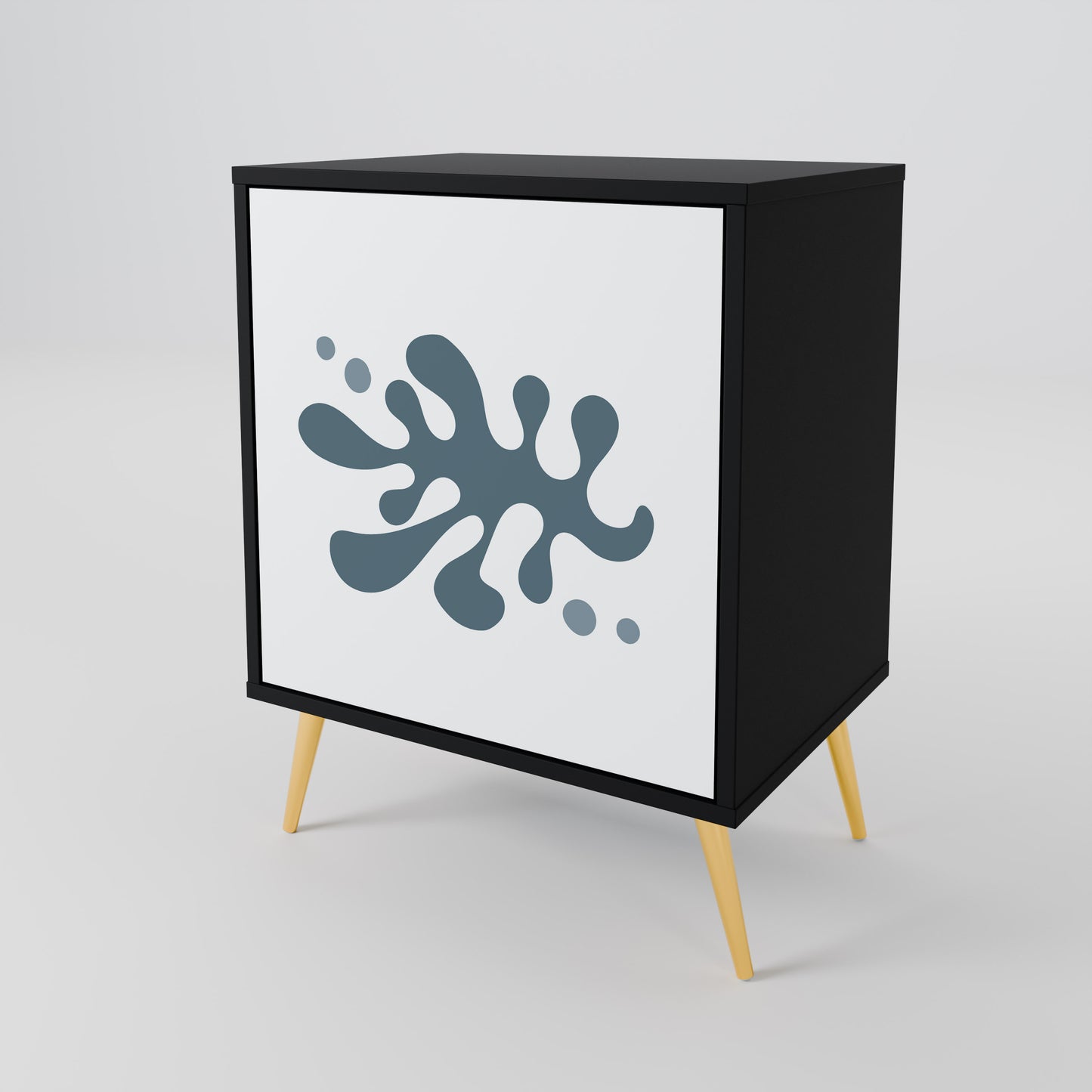 WONDERLAND VEGETATION 1-Door Sideboard in Black Finish