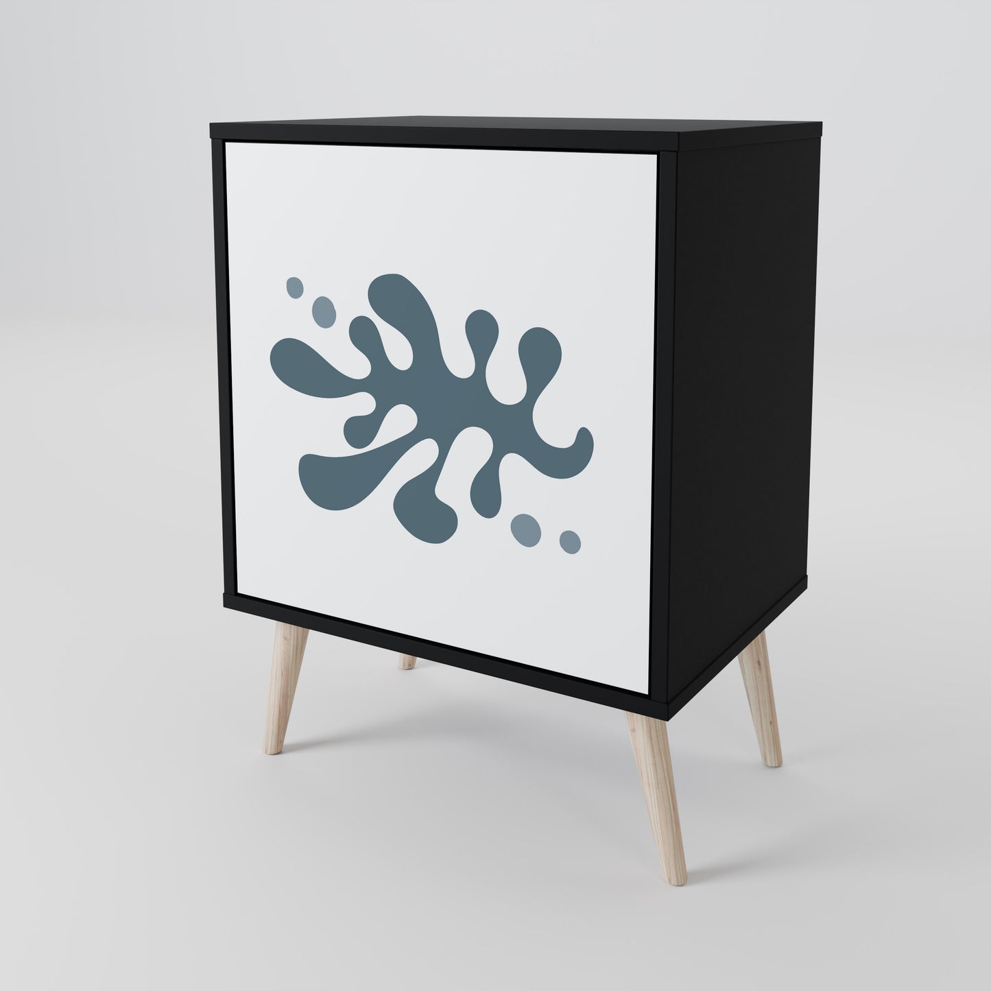 WONDERLAND VEGETATION 1-Door Sideboard in Black Finish