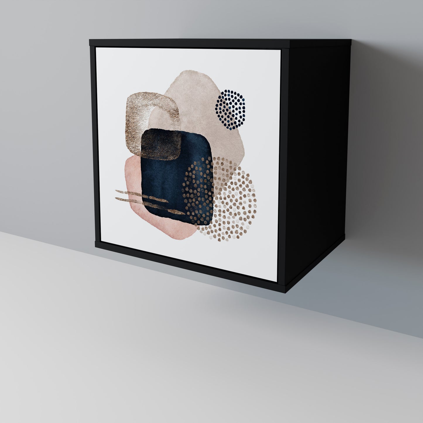 COLORFUL SHAPES 1-Door Sideboard in Black Finish