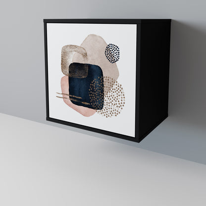 COLORFUL SHAPES 1-Door Sideboard in Black Finish