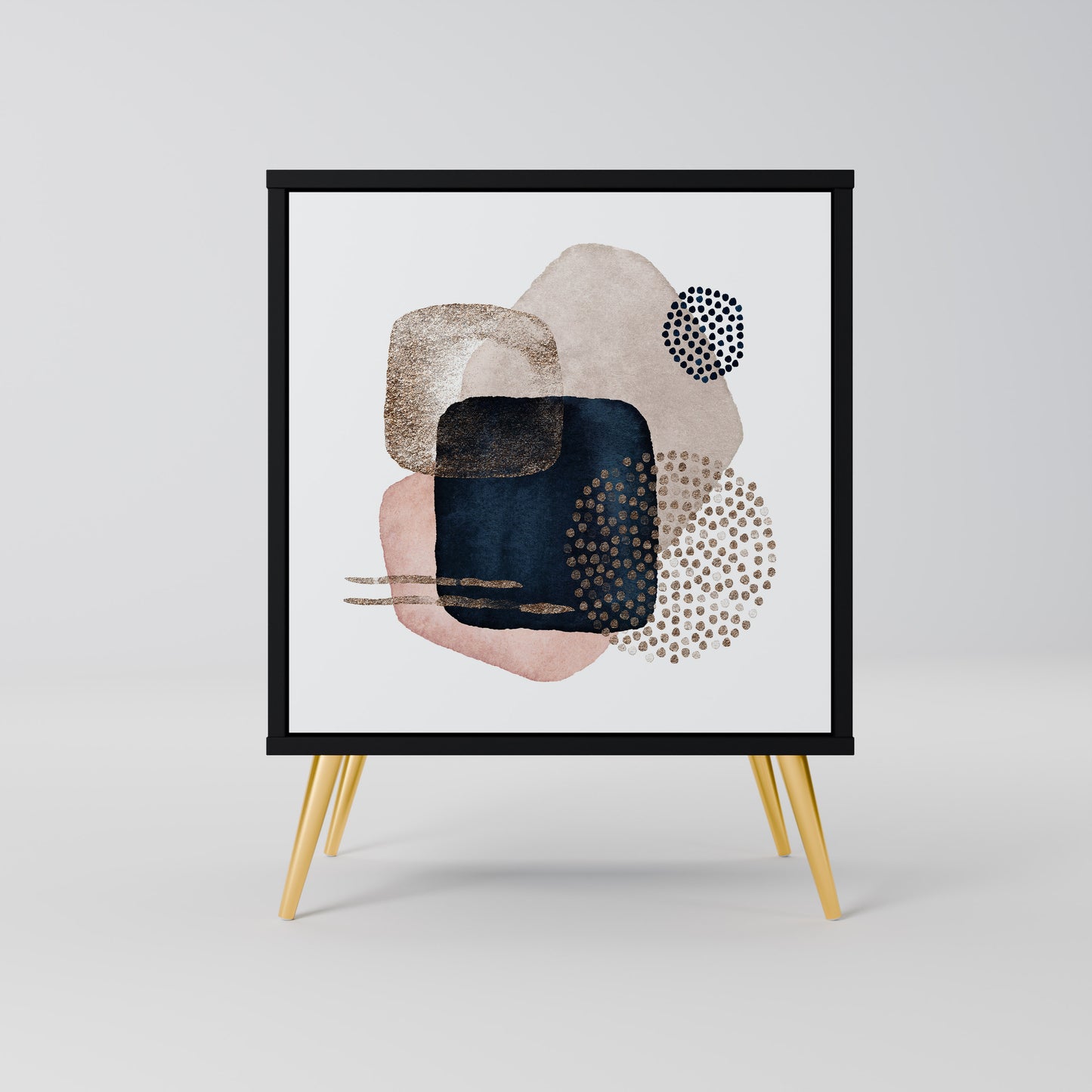 COLORFUL SHAPES 1-Door Sideboard in Black Finish