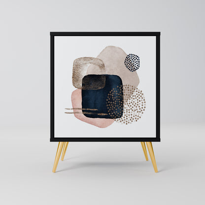 COLORFUL SHAPES 1-Door Sideboard in Black Finish