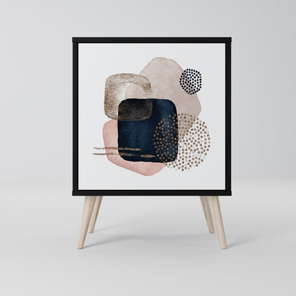 COLORFUL SHAPES 1-Door Sideboard in Black Finish