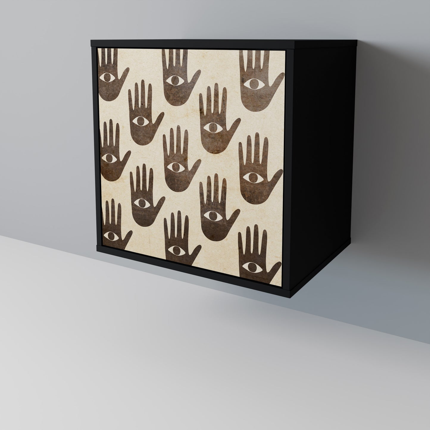 SEE MORE 1-Door Sideboard in Black Finish