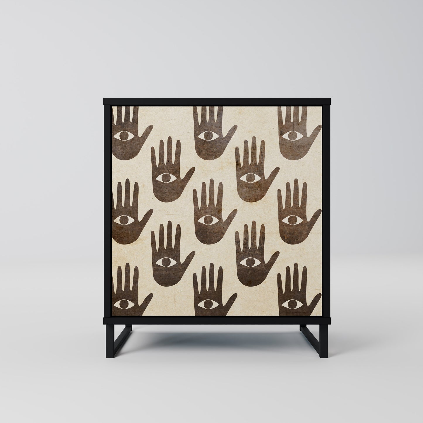 SEE MORE 1-Door Sideboard in Black Finish