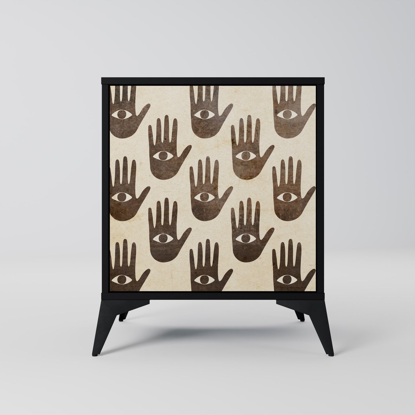 SEE MORE 1-Door Sideboard in Black Finish