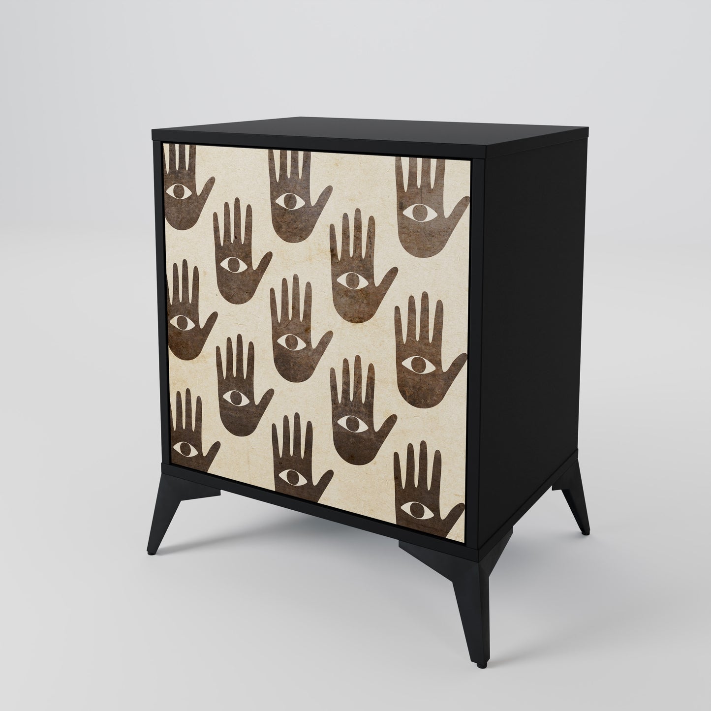 SEE MORE 1-Door Sideboard in Black Finish