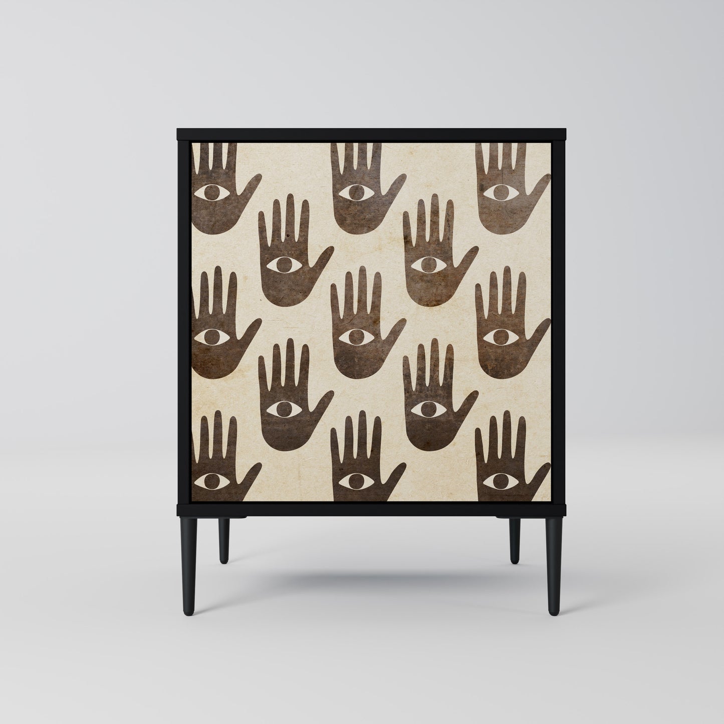 SEE MORE 1-Door Sideboard in Black Finish