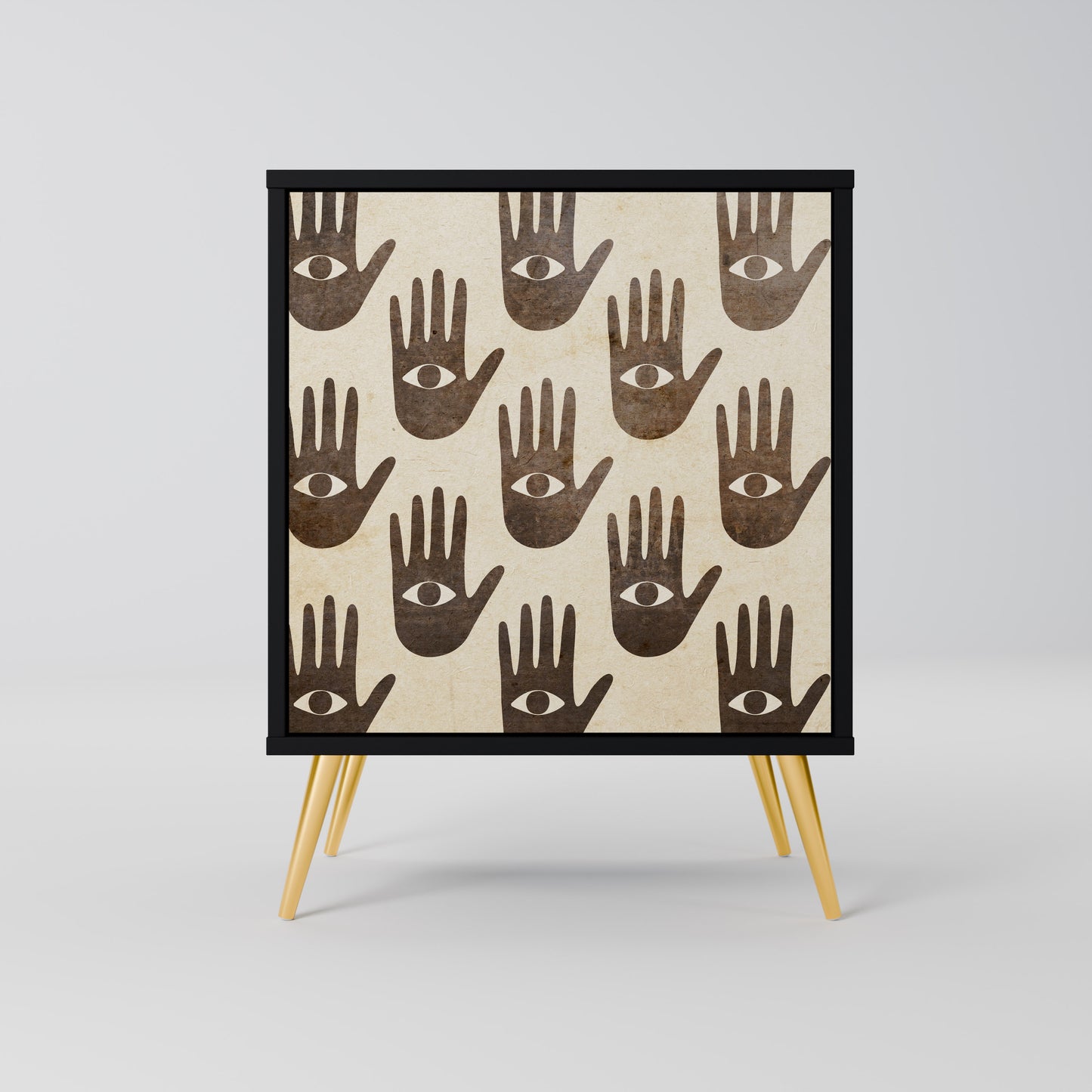 SEE MORE 1-Door Sideboard in Black Finish