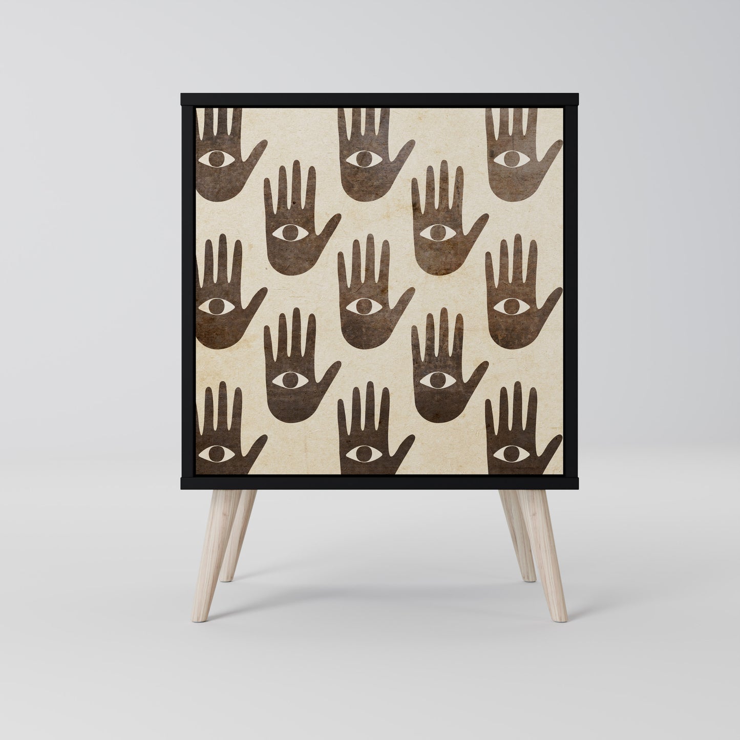 SEE MORE 1-Door Sideboard in Black Finish