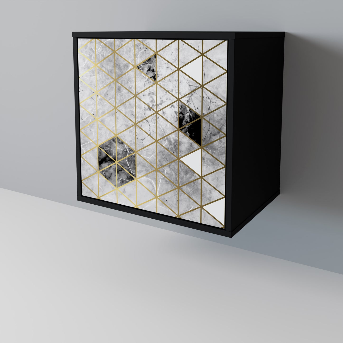 ASHEN ARIA 1-Door Sideboard in Black Finish