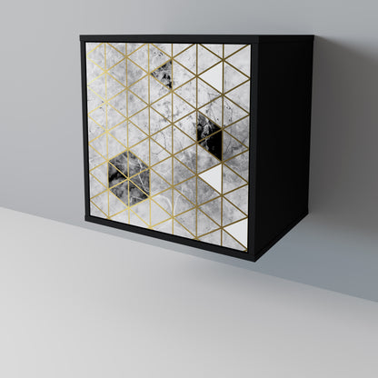 ASHEN ARIA 1-Door Sideboard in Black Finish