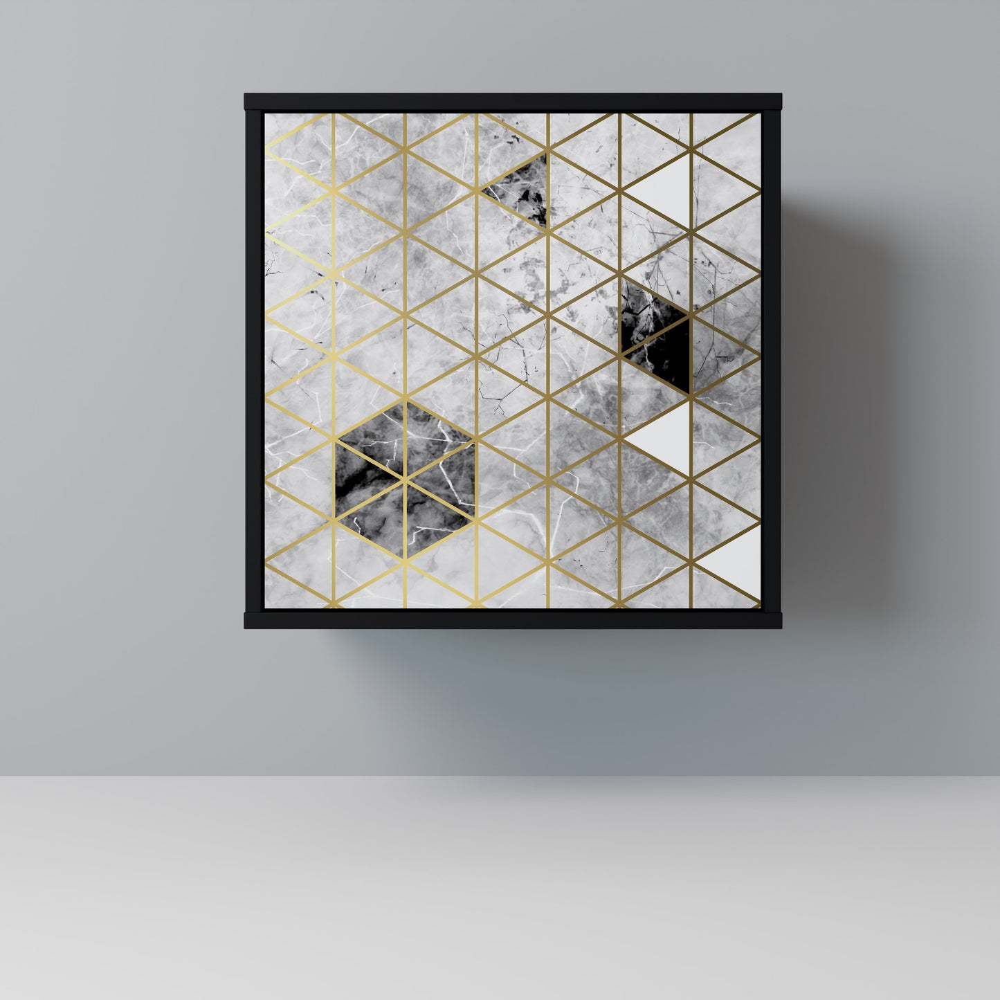 ASHEN ARIA 1-Door Sideboard in Black Finish