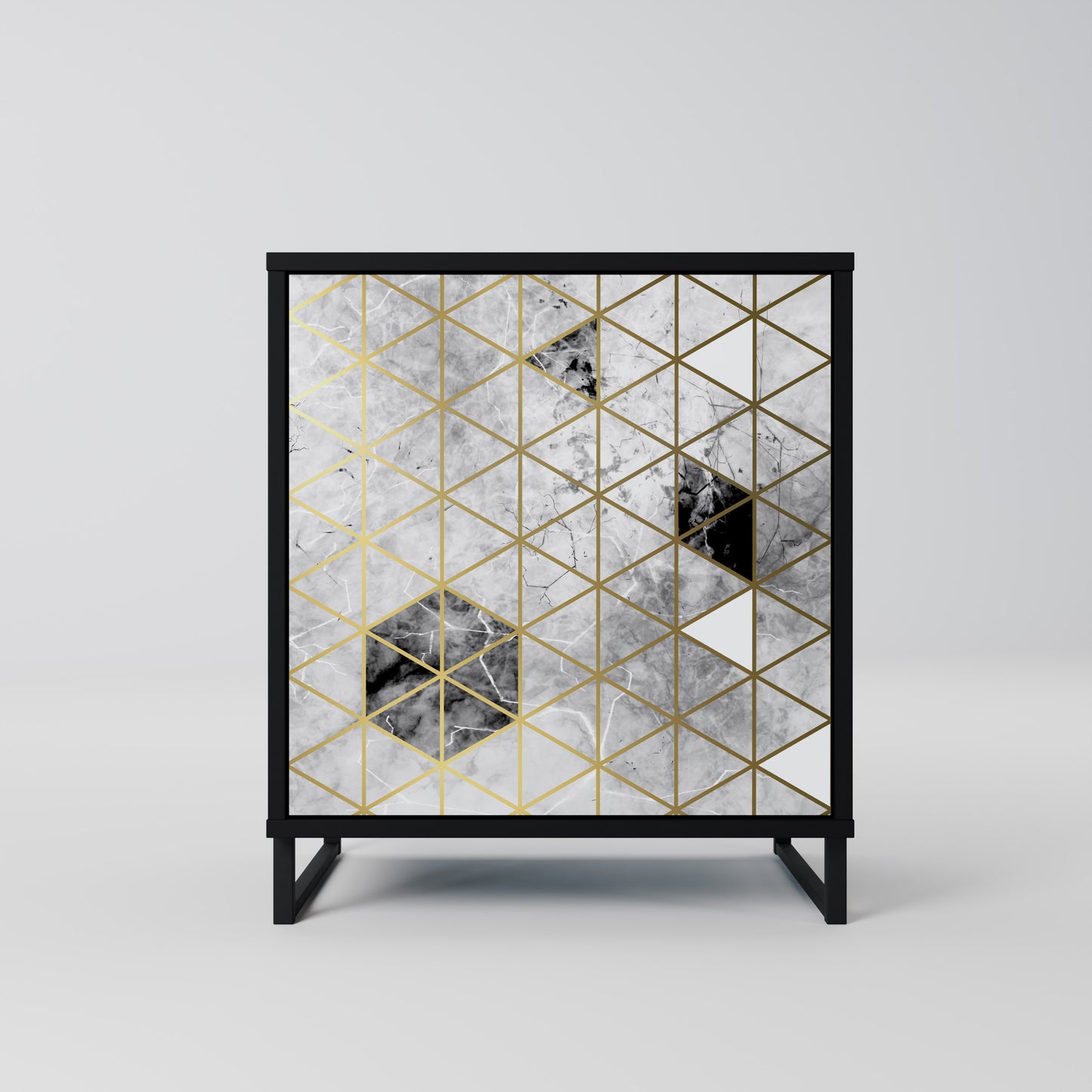 ASHEN ARIA 1-Door Sideboard in Black Finish