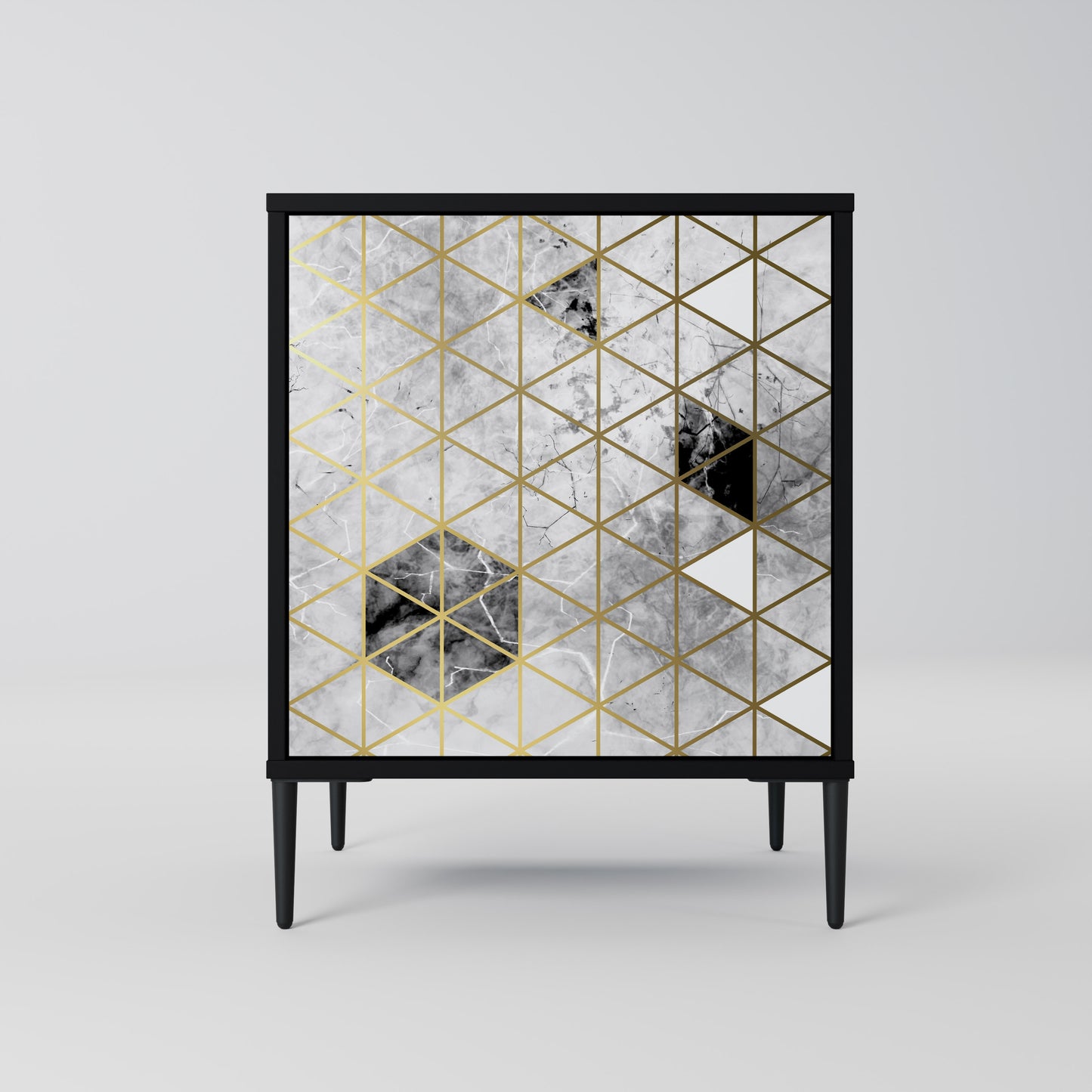 ASHEN ARIA 1-Door Sideboard in Black Finish