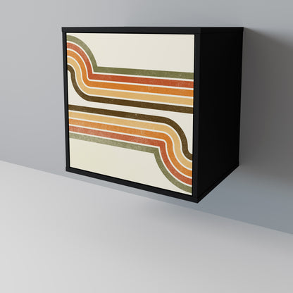 EXCEPTIONAL STREAM 1-Door Sideboard in Black Finish