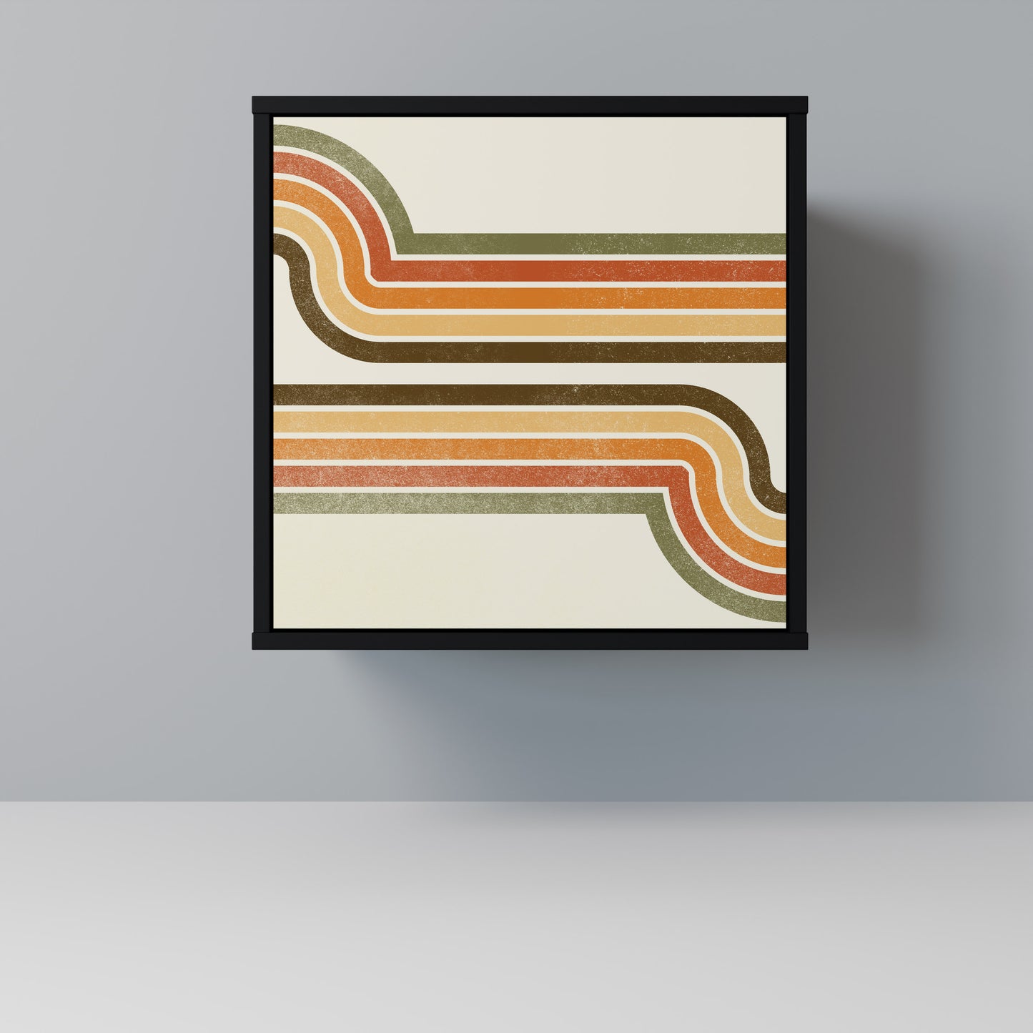 EXCEPTIONAL STREAM 1-Door Sideboard in Black Finish