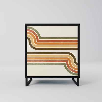 EXCEPTIONAL STREAM 1-Door Sideboard in Black Finish