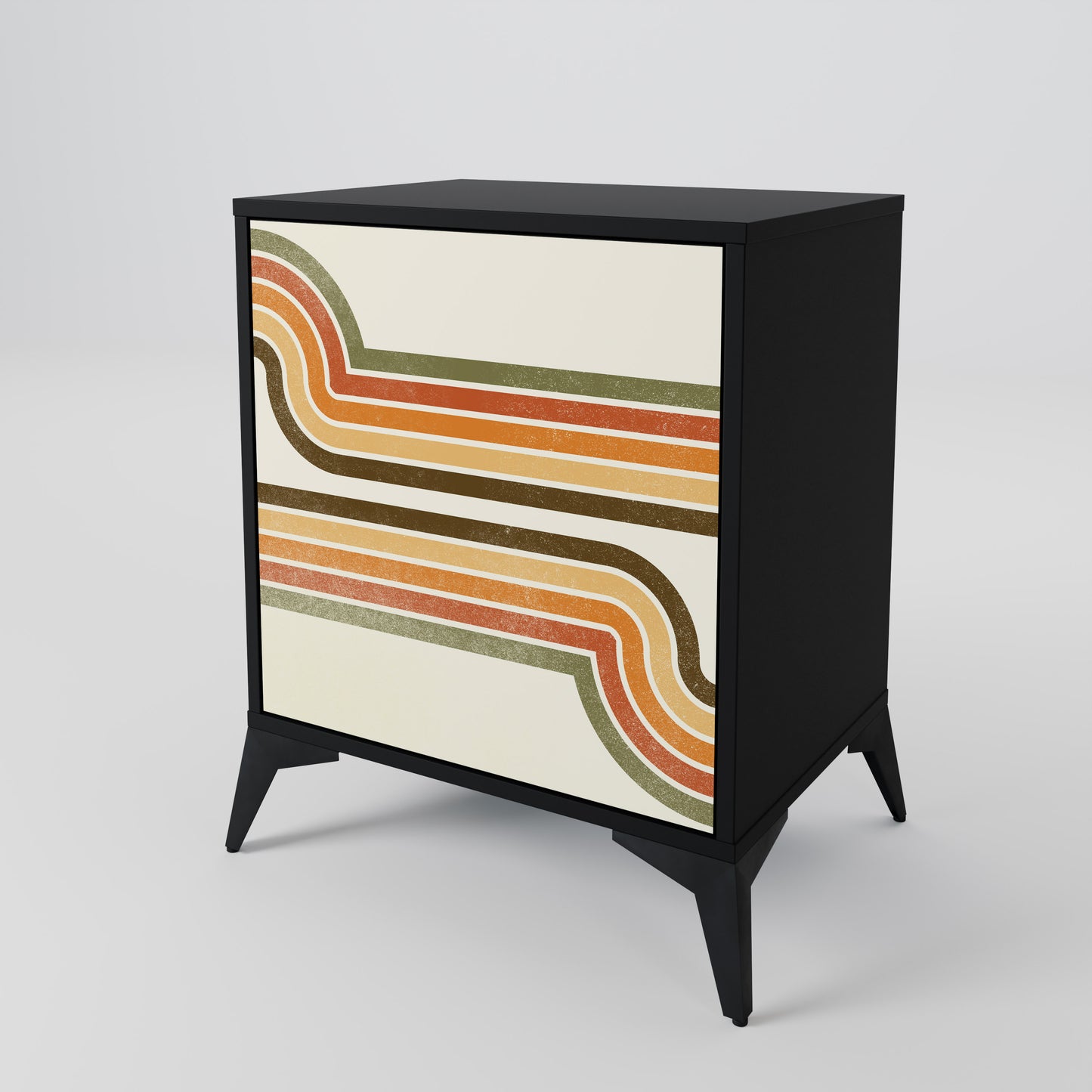 EXCEPTIONAL STREAM 1-Door Sideboard in Black Finish