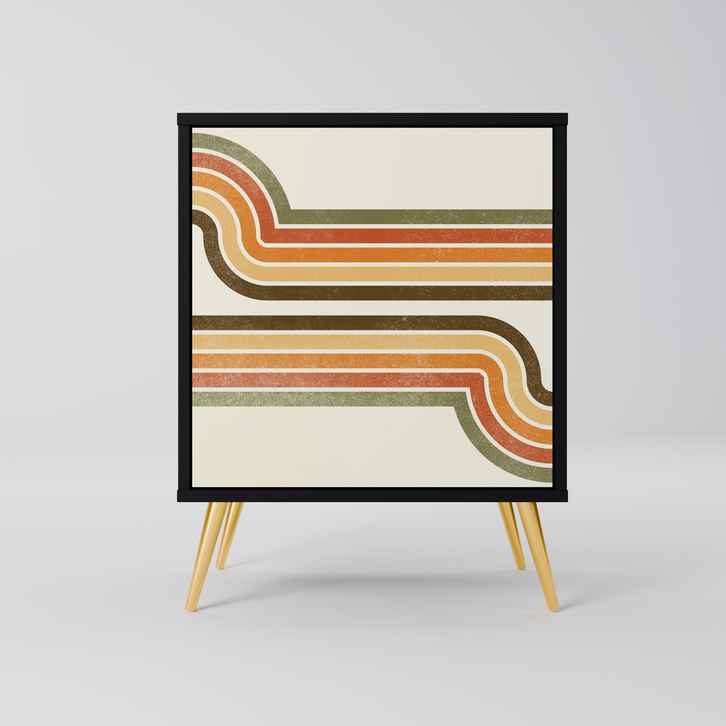 EXCEPTIONAL STREAM 1-Door Sideboard in Black Finish