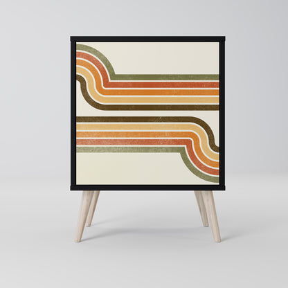 EXCEPTIONAL STREAM 1-Door Sideboard in Black Finish