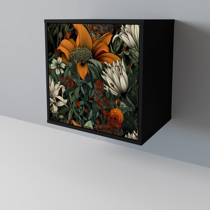 MIDNIGHT SPROUT 1-Door Sideboard in Black Finish