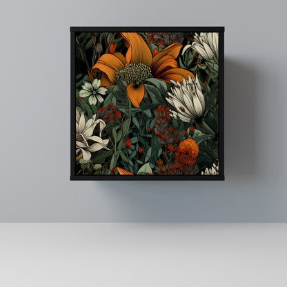 MIDNIGHT SPROUT 1-Door Sideboard in Black Finish