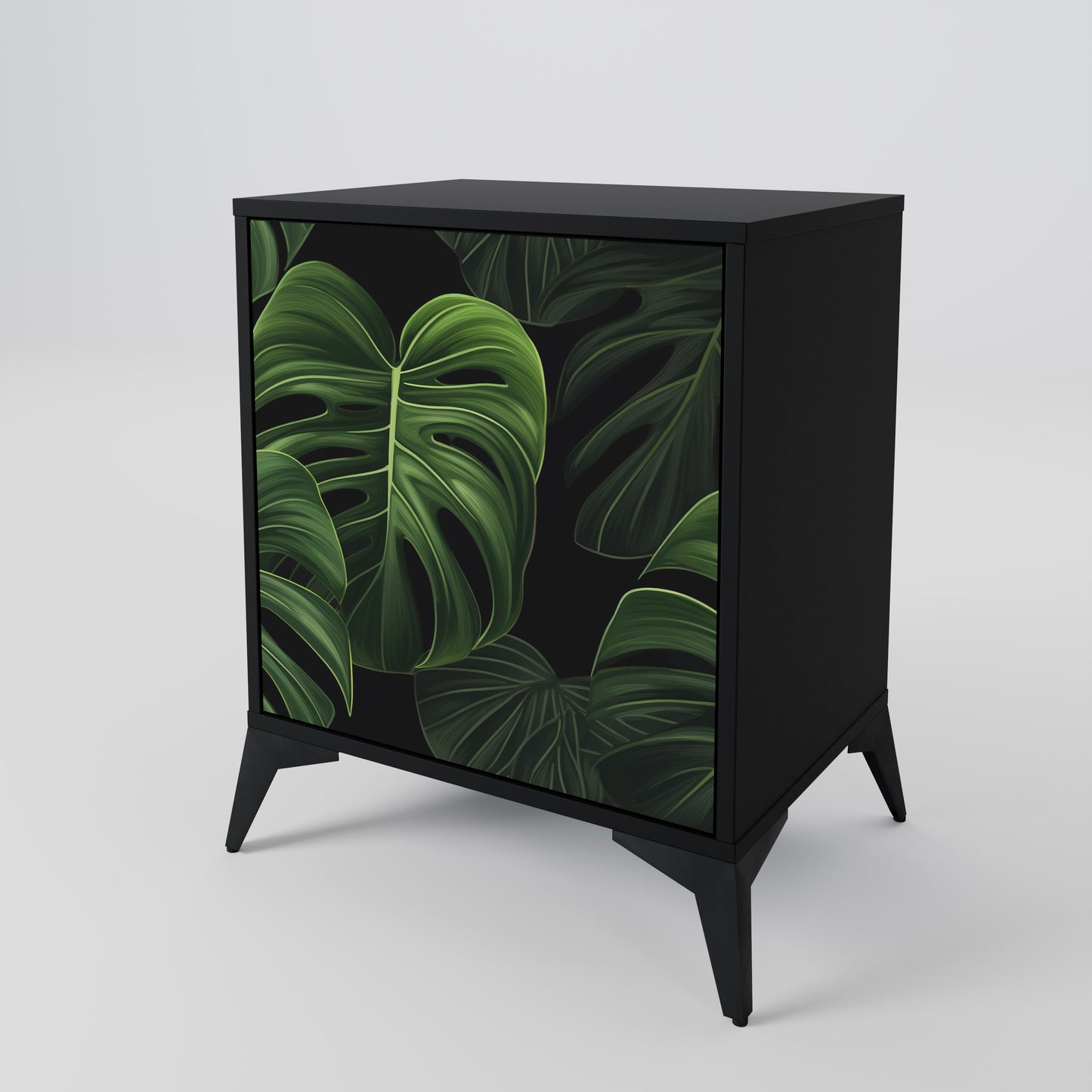 INFINITE MONSTERA 1-Door Sideboard in Black Finish