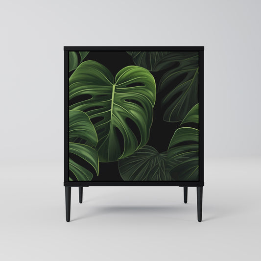 INFINITE MONSTERA 1-Door Sideboard in Black Finish