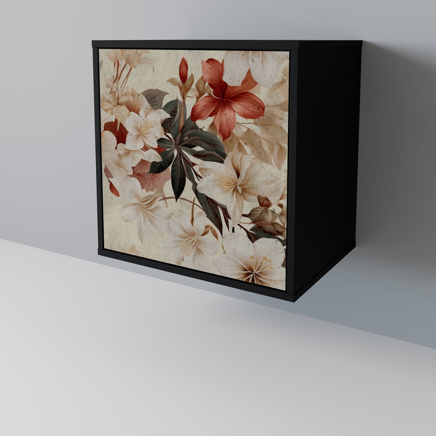 PETAL HARMONY 1-Door Sideboard in Black Finish