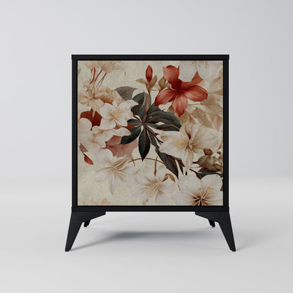 PETAL HARMONY 1-Door Sideboard in Black Finish