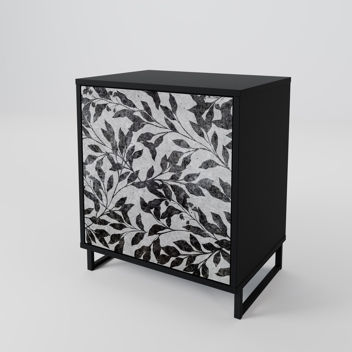 CHARCOAL SPROUT 1-Door Sideboard in Black Finish