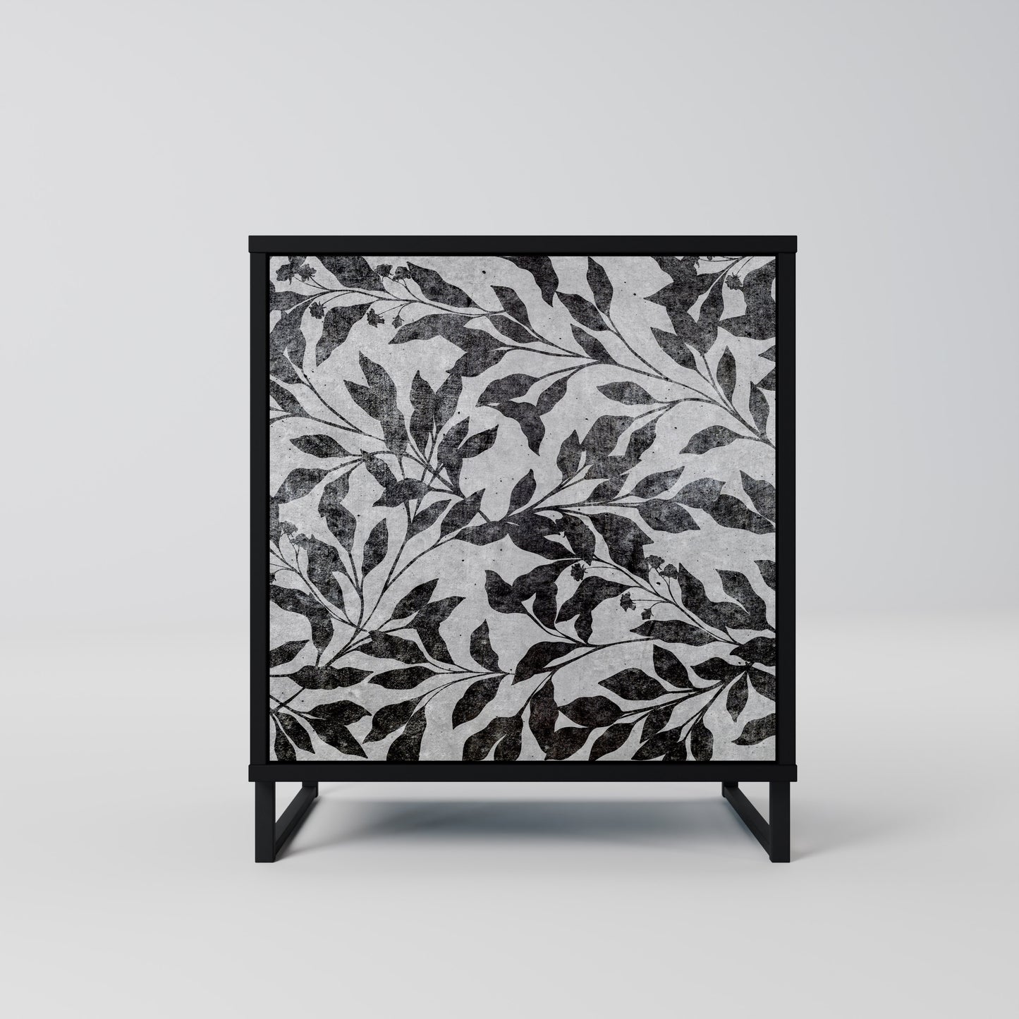 CHARCOAL SPROUT 1-Door Sideboard in Black Finish