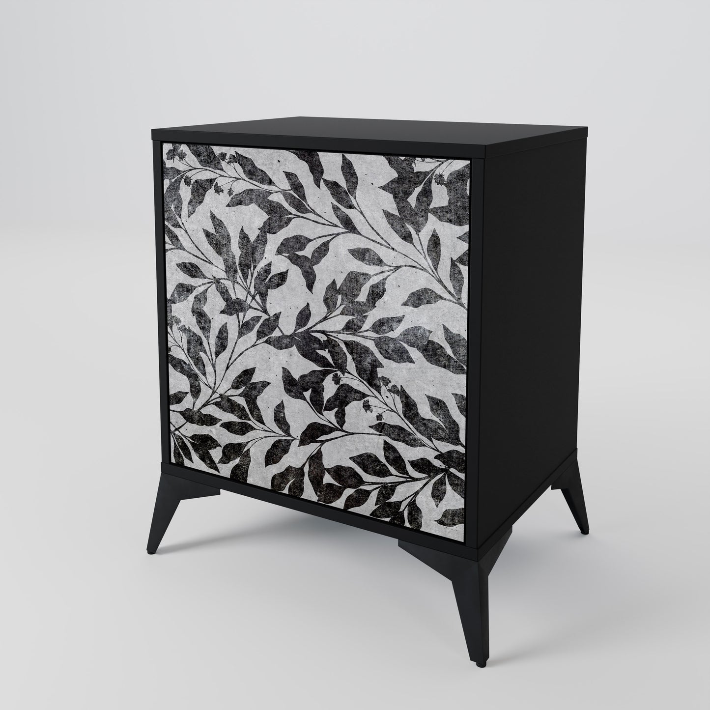 CHARCOAL SPROUT 1-Door Sideboard in Black Finish
