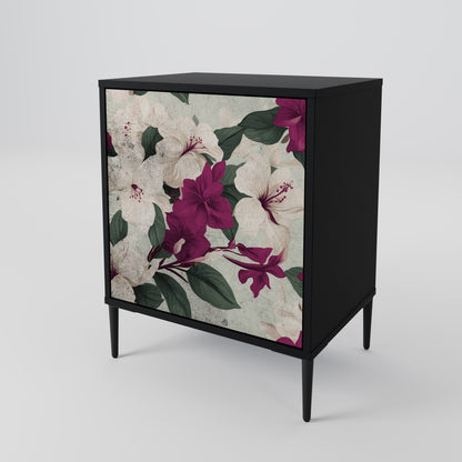 FLOWERET DREAM 1-Door Sideboard in Black Finish