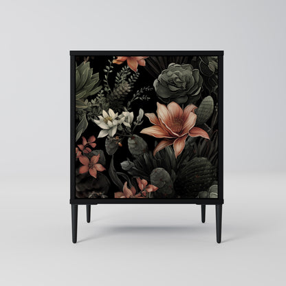 SECRET VERDURE 1-Door Sideboard in Black Finish