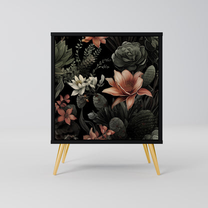 SECRET VERDURE 1-Door Sideboard in Black Finish